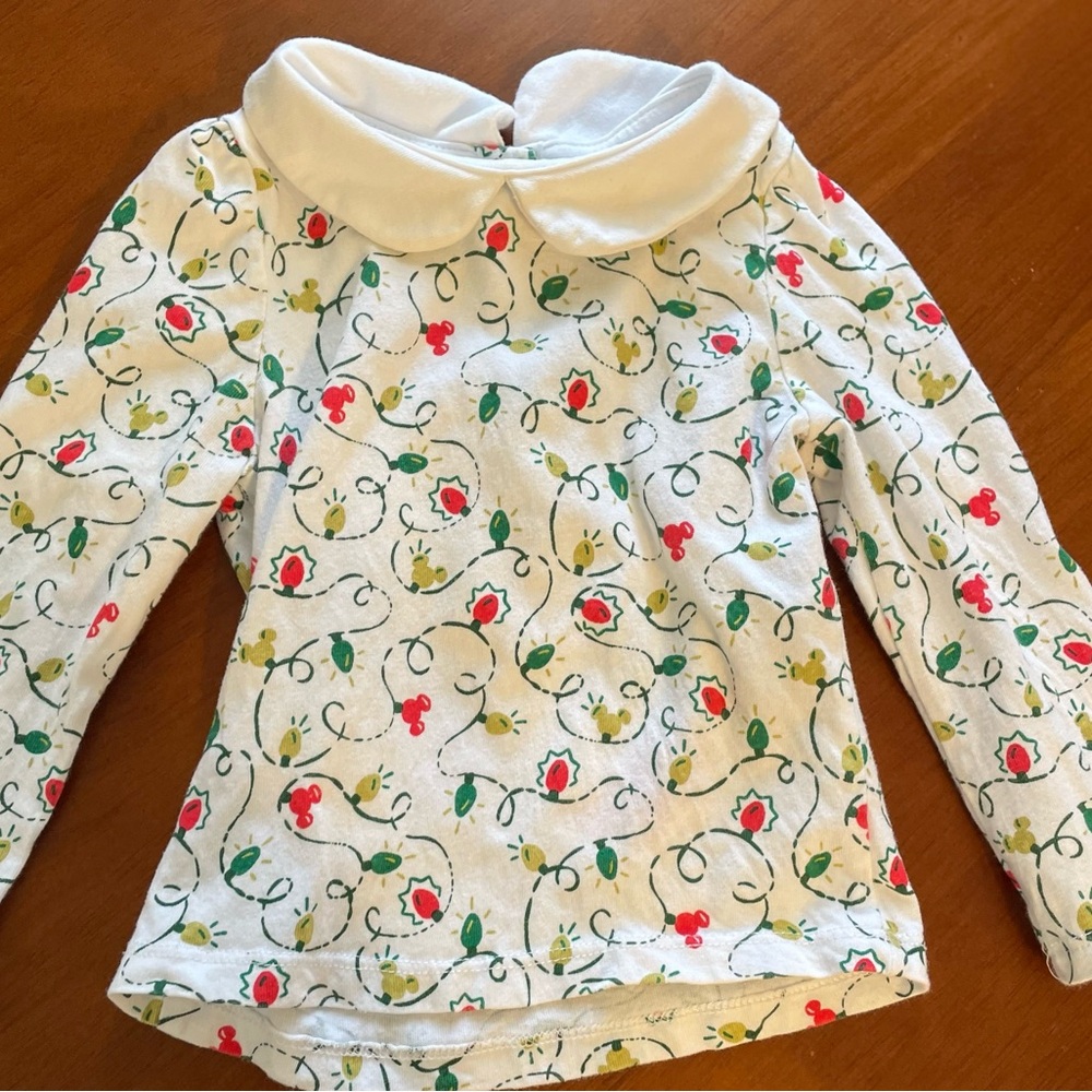 Disney Baby Minnie Mouse Holiday Outfit – 3pc Set (Dress, Top & Tights) - Picture 3 of 4